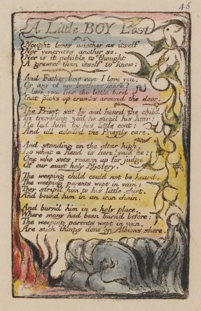 Songs of Innocence and of Experience, Plate 46 by William Blake